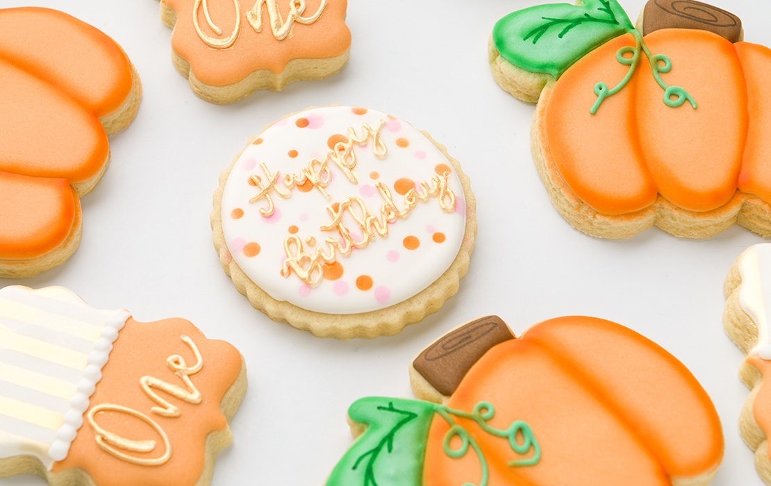 Pumpkin Birthday Cookies