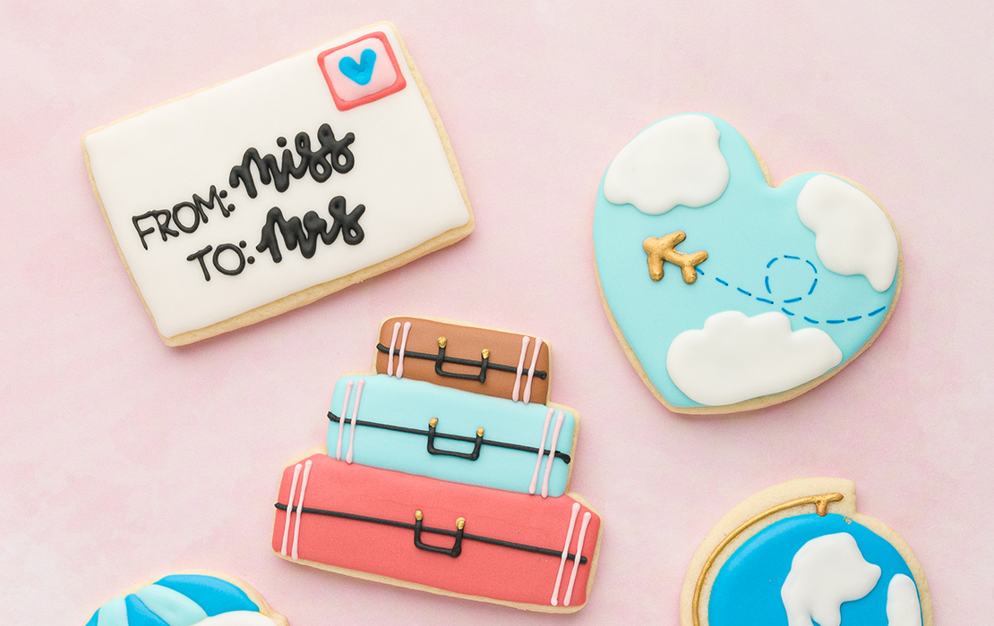 Travel Bridal Shower Cookies