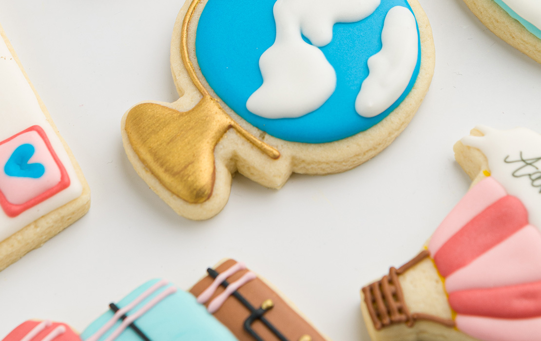 Travel Bridal Shower Cookies