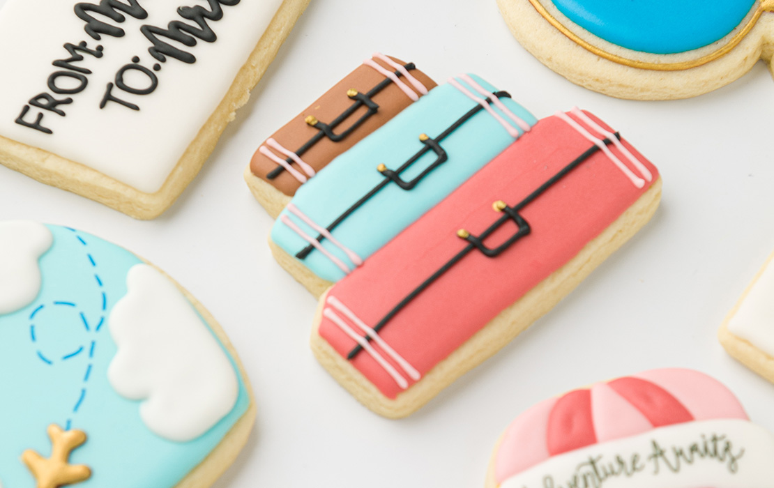 Travel Bridal Shower Cookies