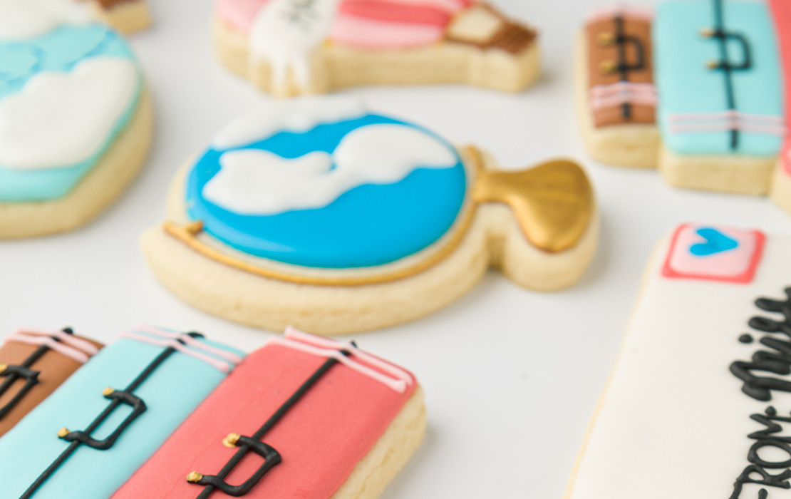 Travel Bridal Shower Cookies